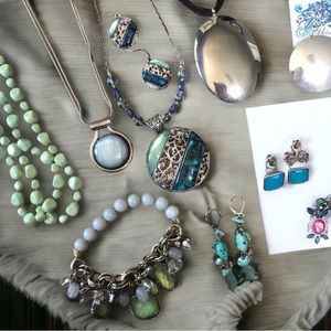 Turquoise & More | Vintage/Modern | Jewelry Mystery Lot 40+ Pieces Ocean Colors